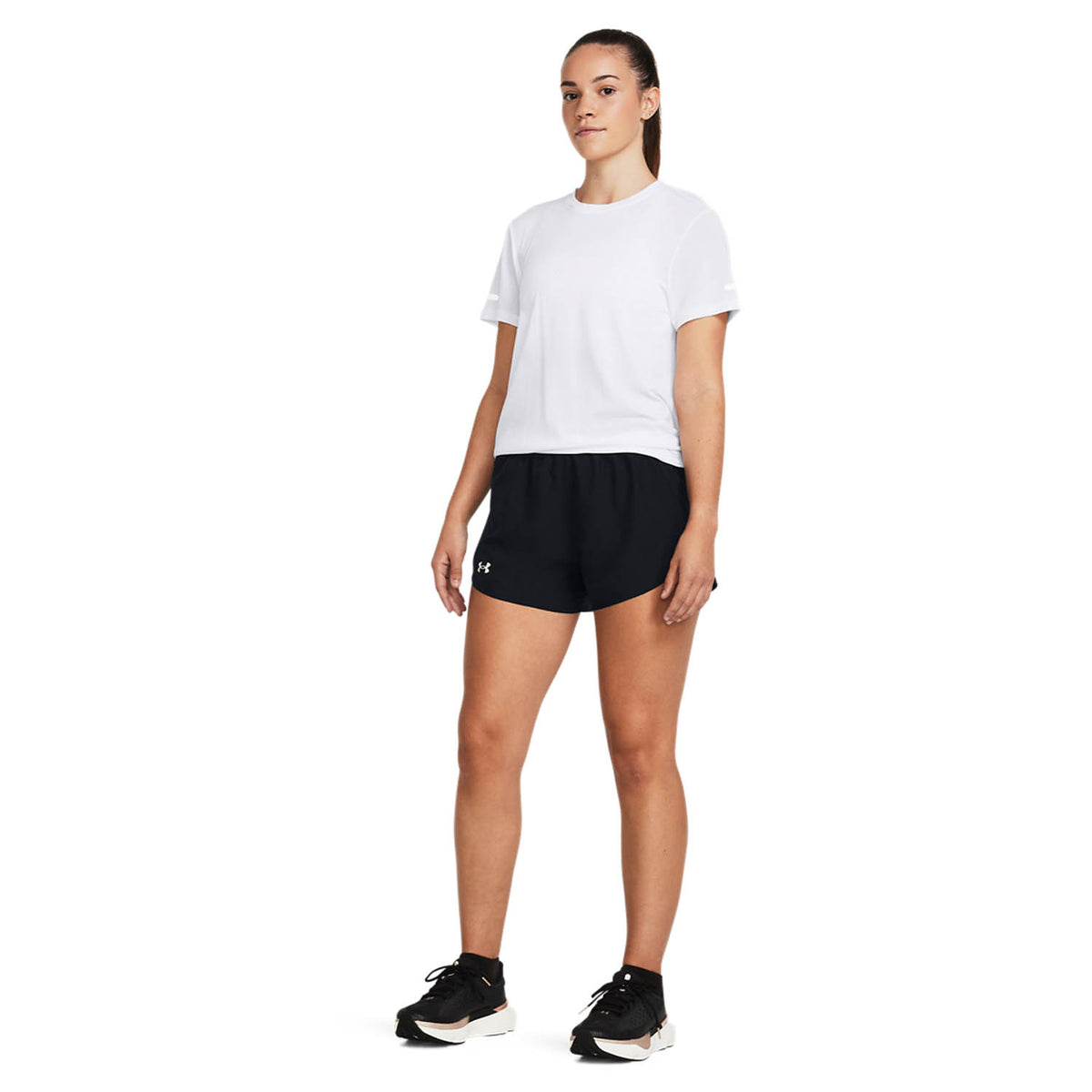 Under Armour Fly By 4in Pantaloncini Black/Reflective
