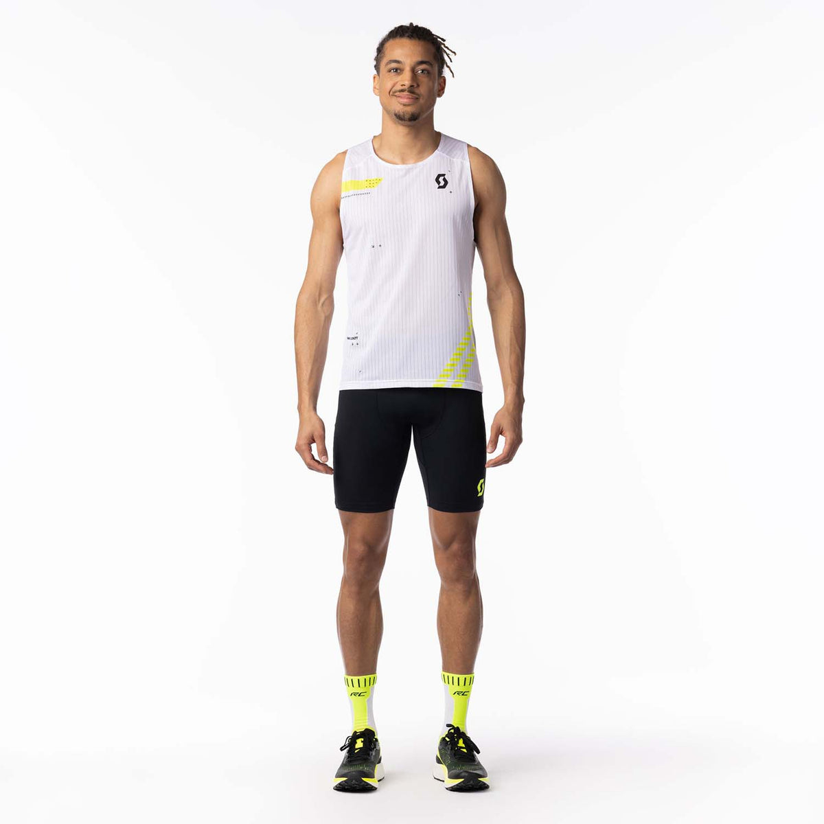 Scott RC Run 8in Pantaloncini Black/Yellow