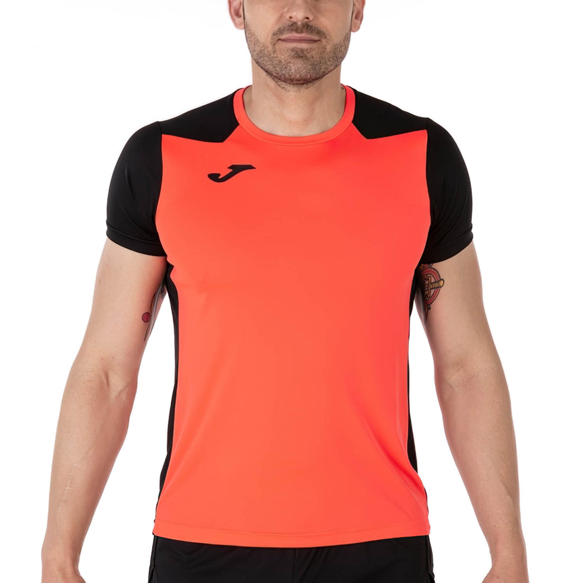 Joma Record II Maglietta Fluor Coral/Black