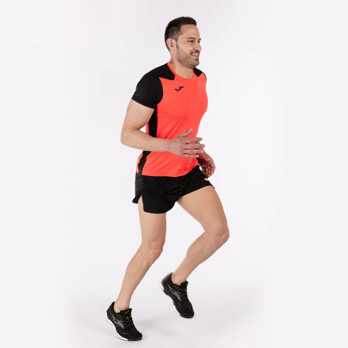 Joma Record II Maglietta Fluor Coral/Black