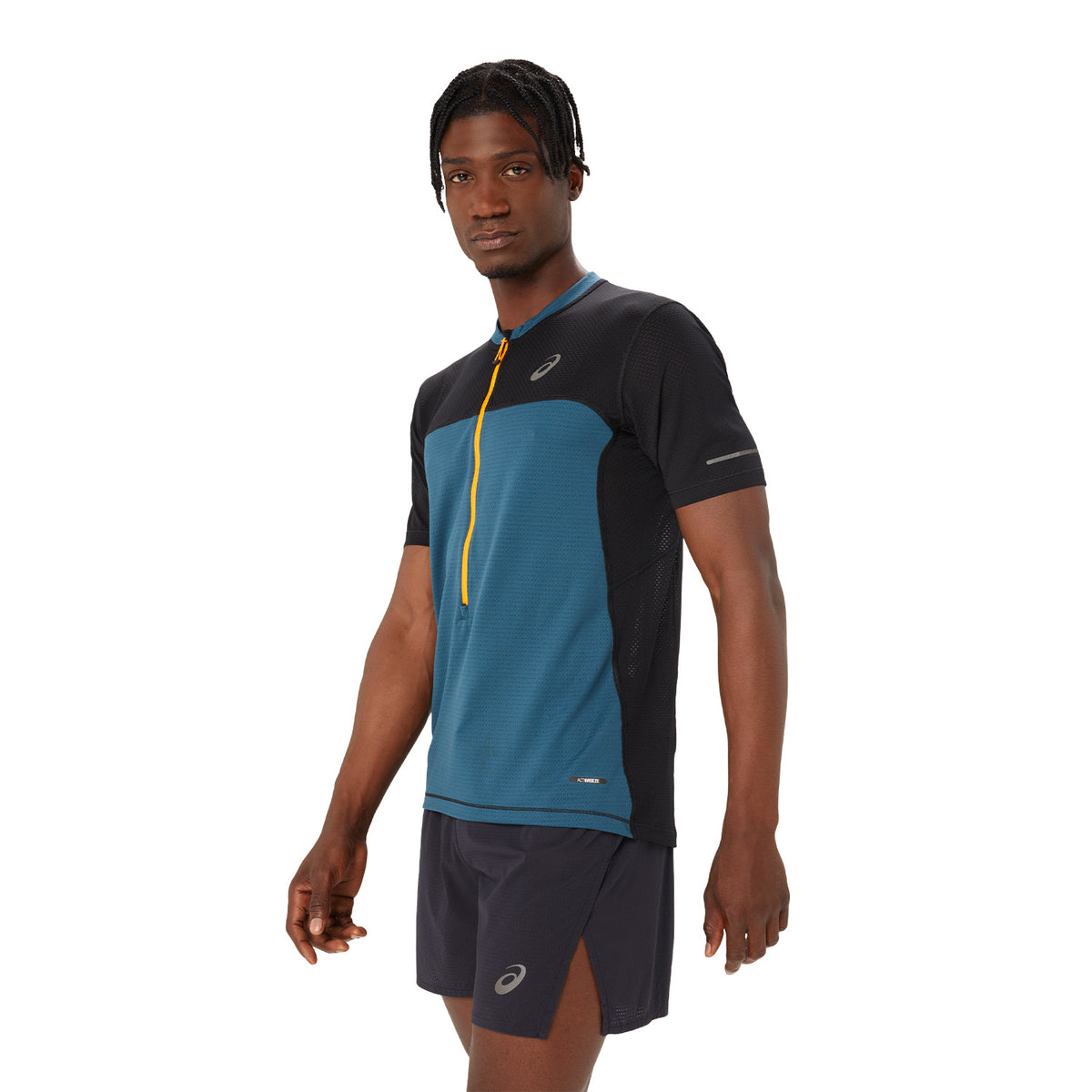 Asics Fujitrail Maglietta Magnetic Blue/Performance Black