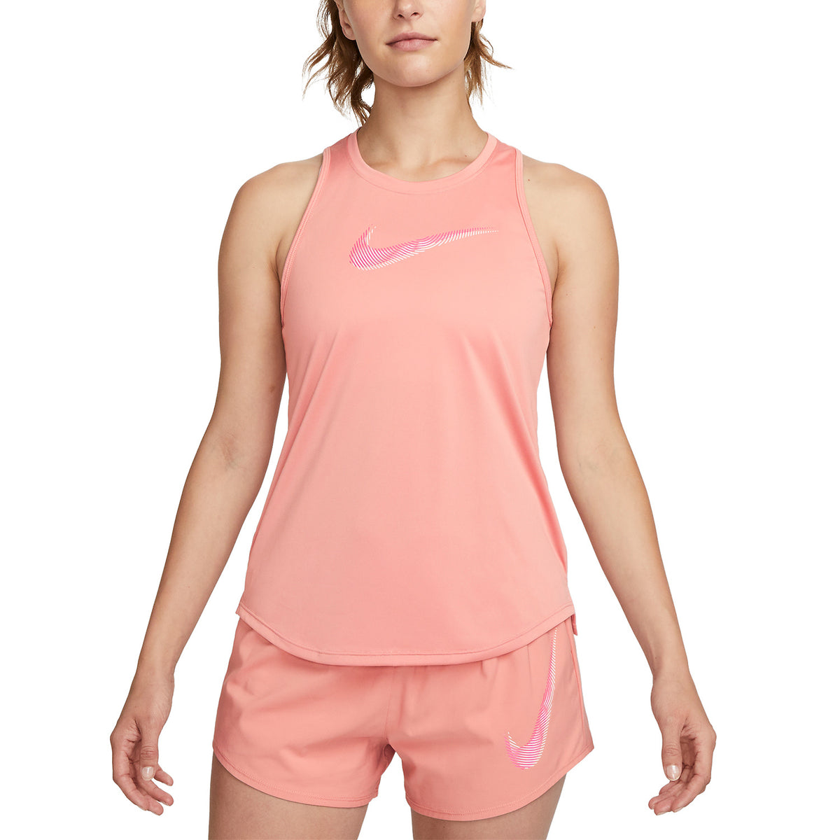 Nike Dri-FIT Swoosh Canotta Red Stardust/Fierce Pink