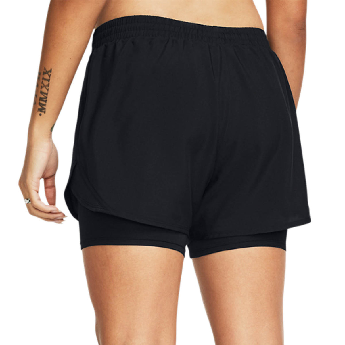 Under Armour Fly By 2 in 1 4in Pantaloncini Black/Reflective