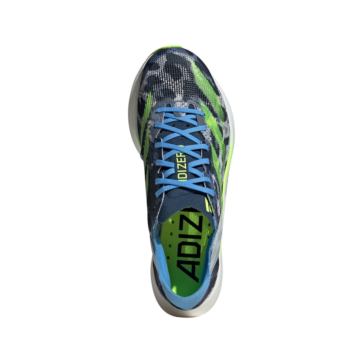 adidas Adizero Takumi Sen 10 Crystal White/Lucid Lemon/Blue Burst
