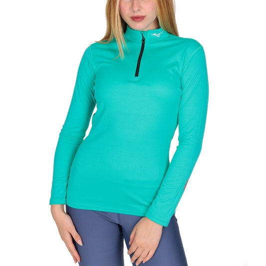 Mizuno Mid Weight Breath Thermo Logo Maglia Atlantis