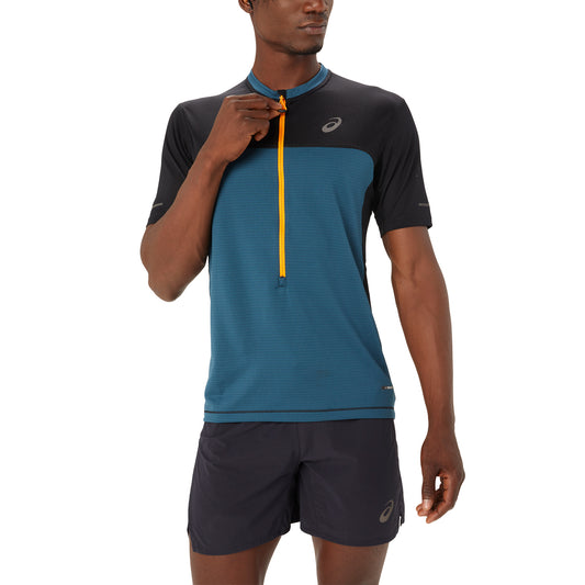 Asics Fujitrail Maglietta Magnetic Blue/Performance Black