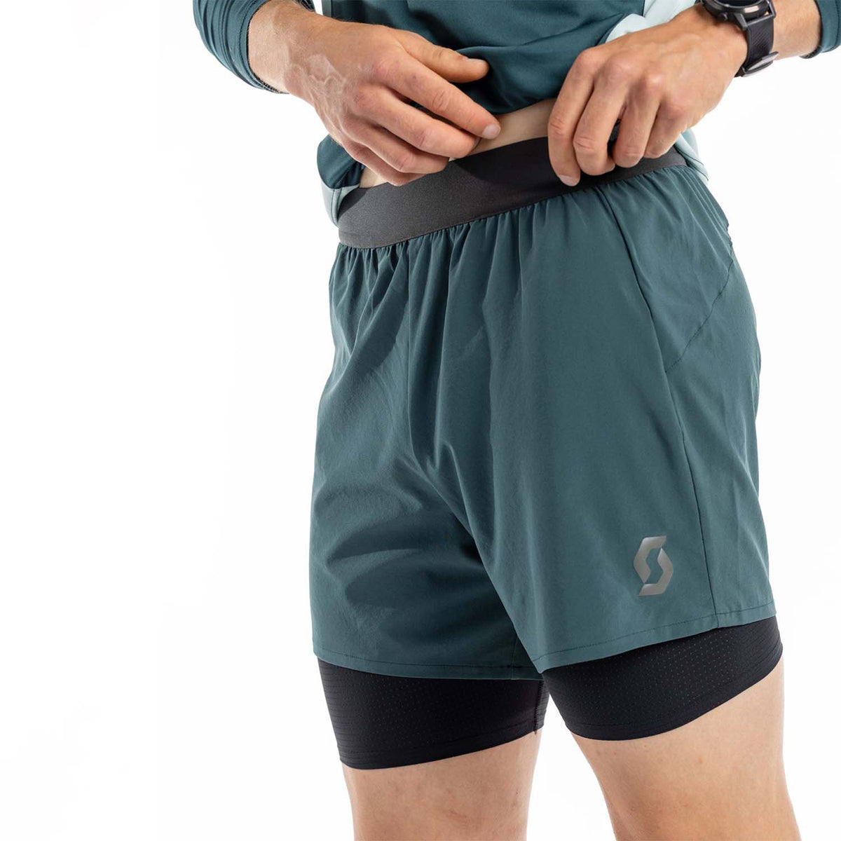 Scott Hybrid Endurance 4in Pantaloncini Aruba Green/Black