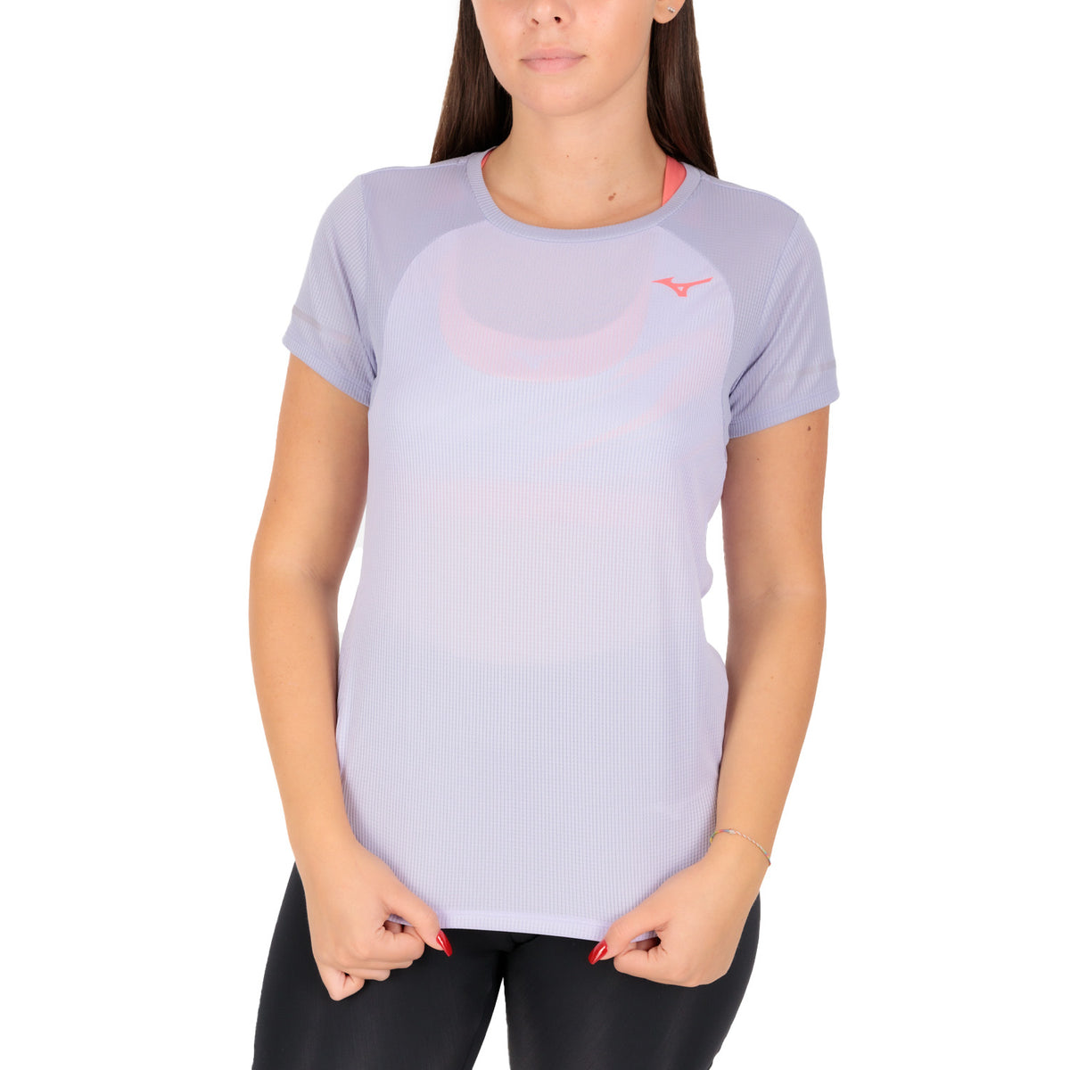 Mizuno Dryaeroflow Logo Maglietta Pastel Lilac