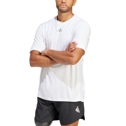 adidas HIIT 3 Stripes Maglietta White