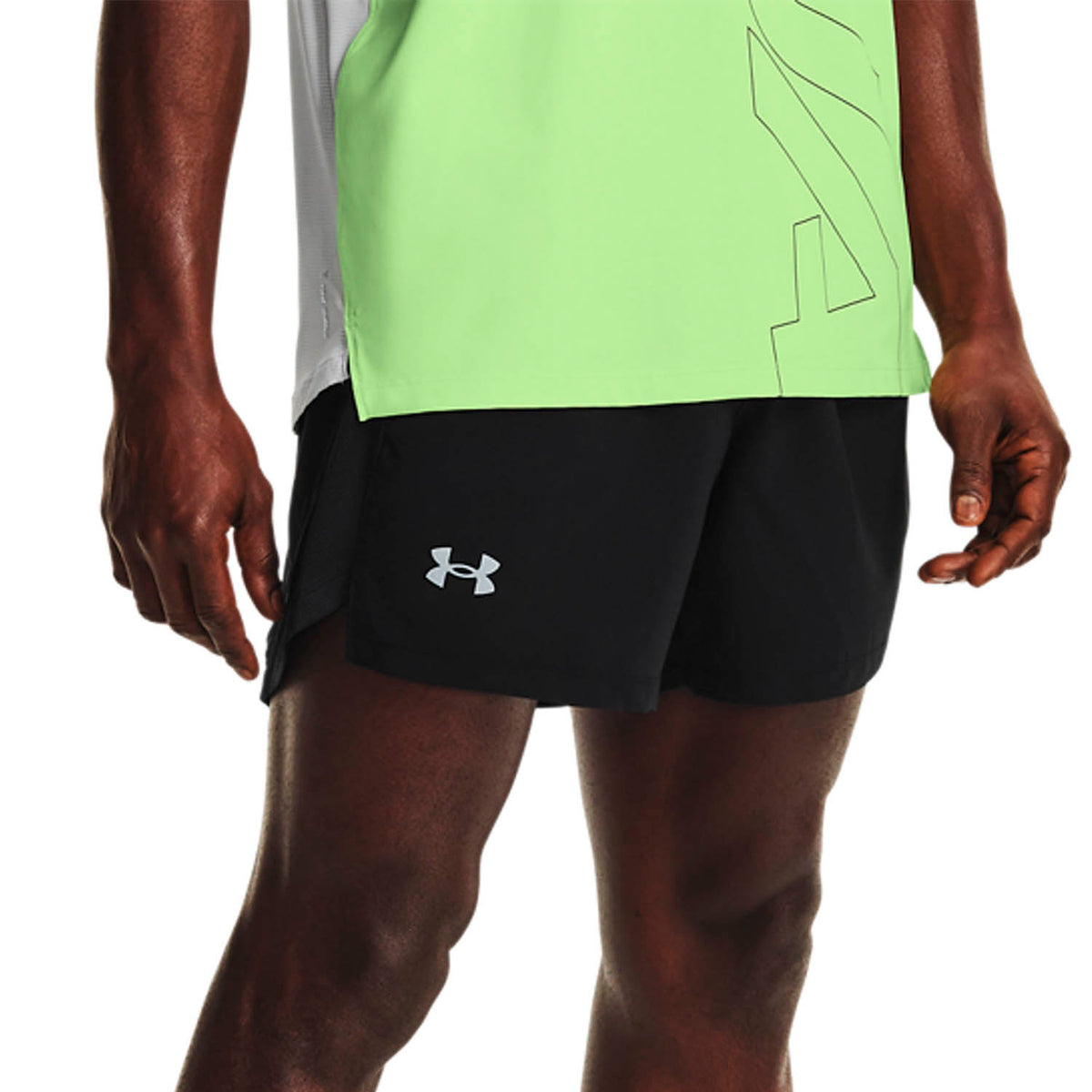 Under Armour Launch Woven 5in Pantaloncini Black/Reflective