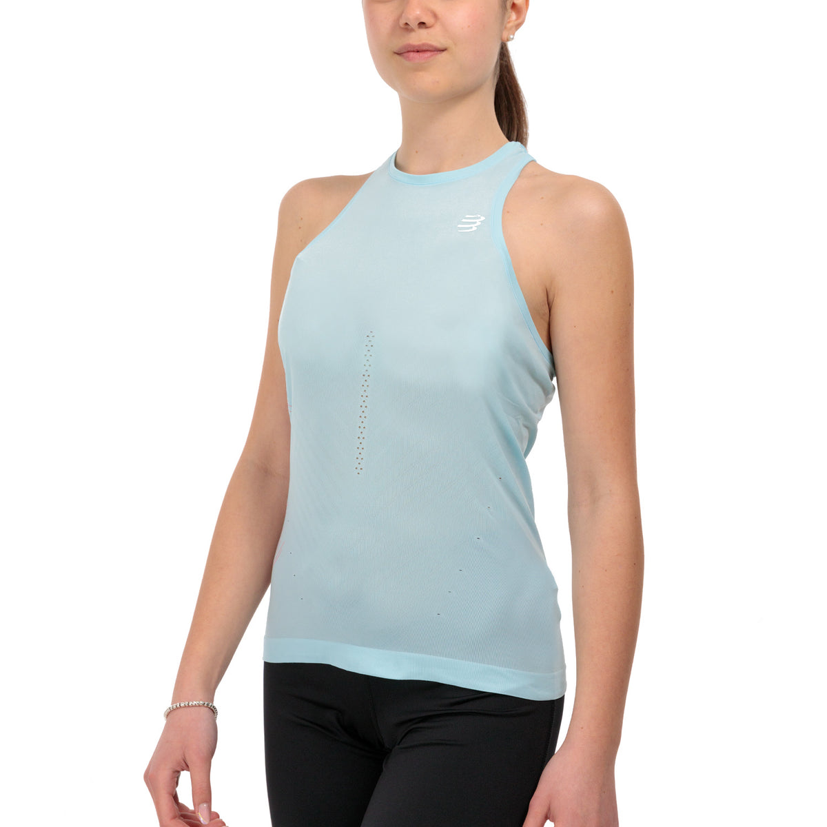 Compressport Performance Canotta Aqua/Hot Pink