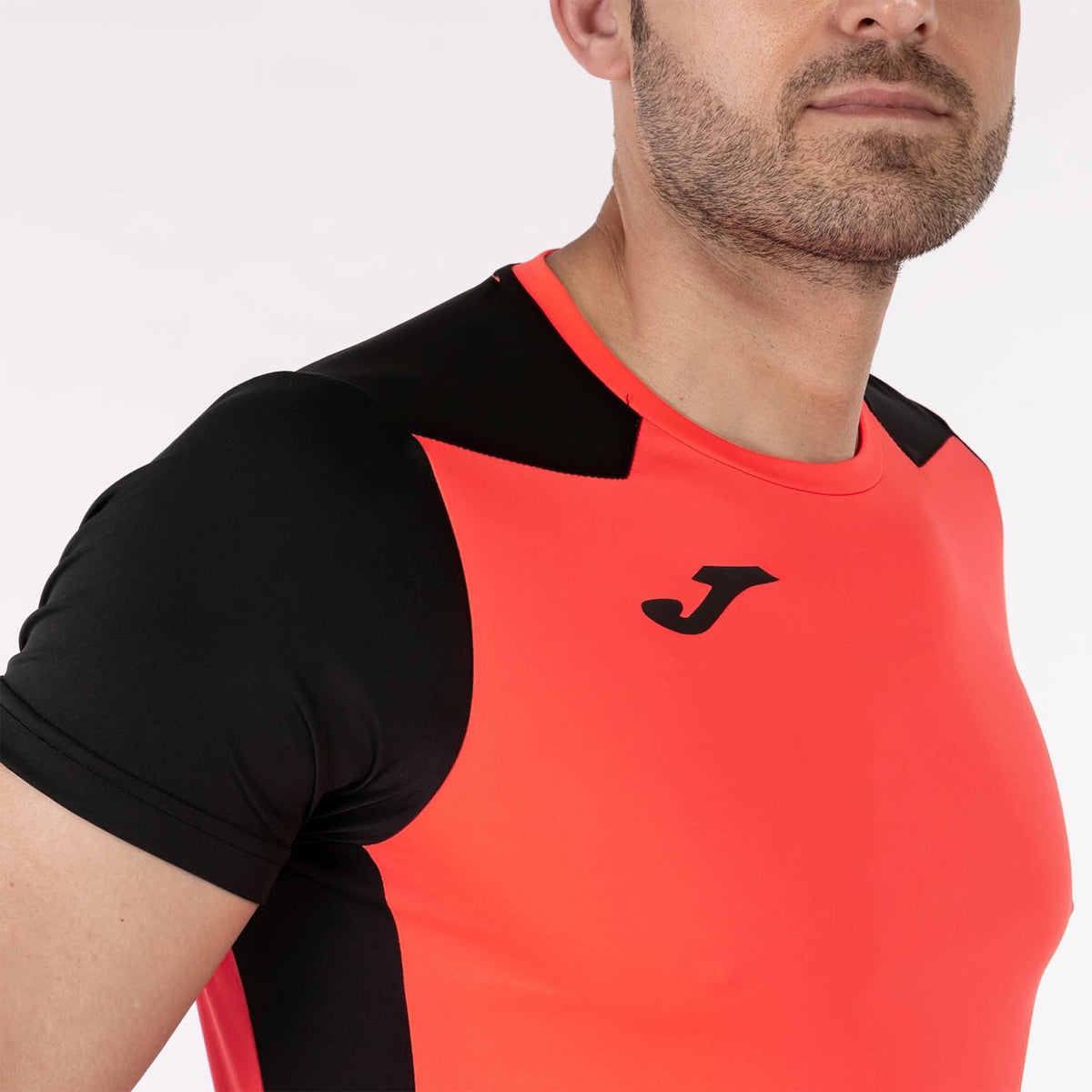 Joma Record II Maglietta Fluor Coral/Black