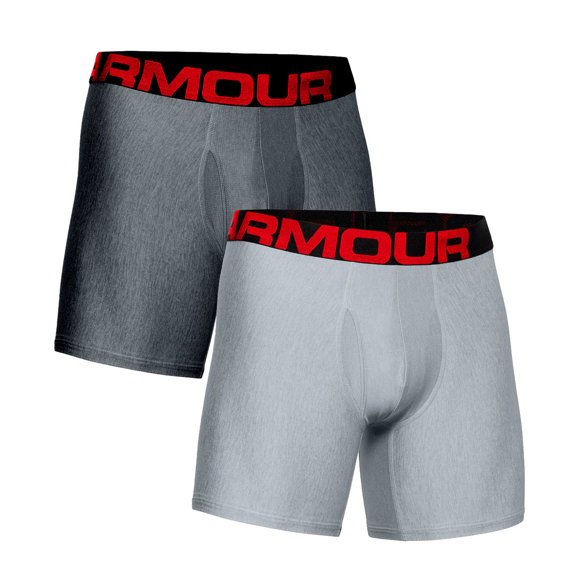 Under Armour Tech 6in x 2 Boxer Mod Gray Light Heather/Jet Gray Light Heather