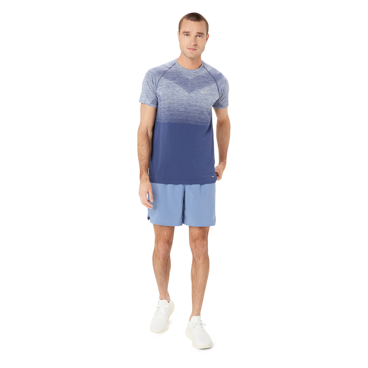 Asics Seamless Maglietta Denim Blue/Thunder Blue