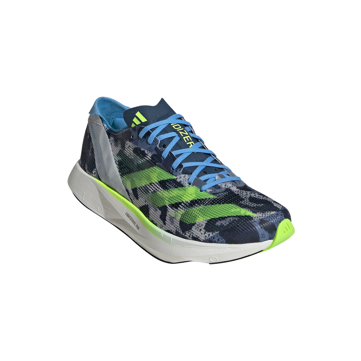 adidas Adizero Takumi Sen 10 Crystal White/Lucid Lemon/Blue Burst